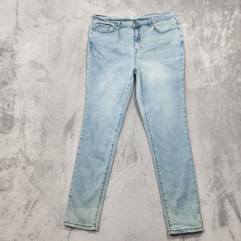 DG2 By Diane Gilman Jeans Womens 18WT Blue High Rise Skinny New Classic Stretch
